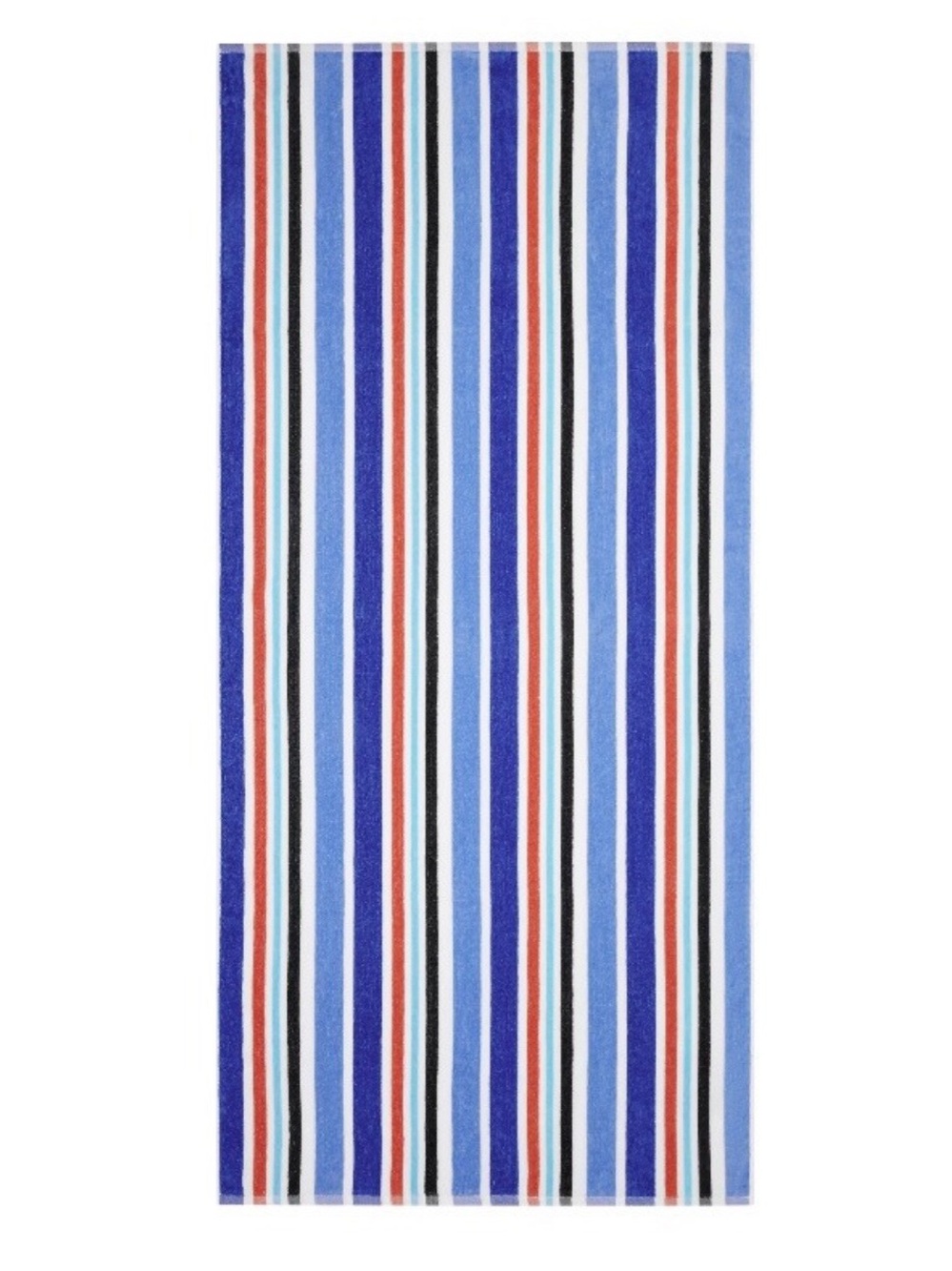 Mainstays Red, Navy, Sky Blue, White & Black Striped Towel
